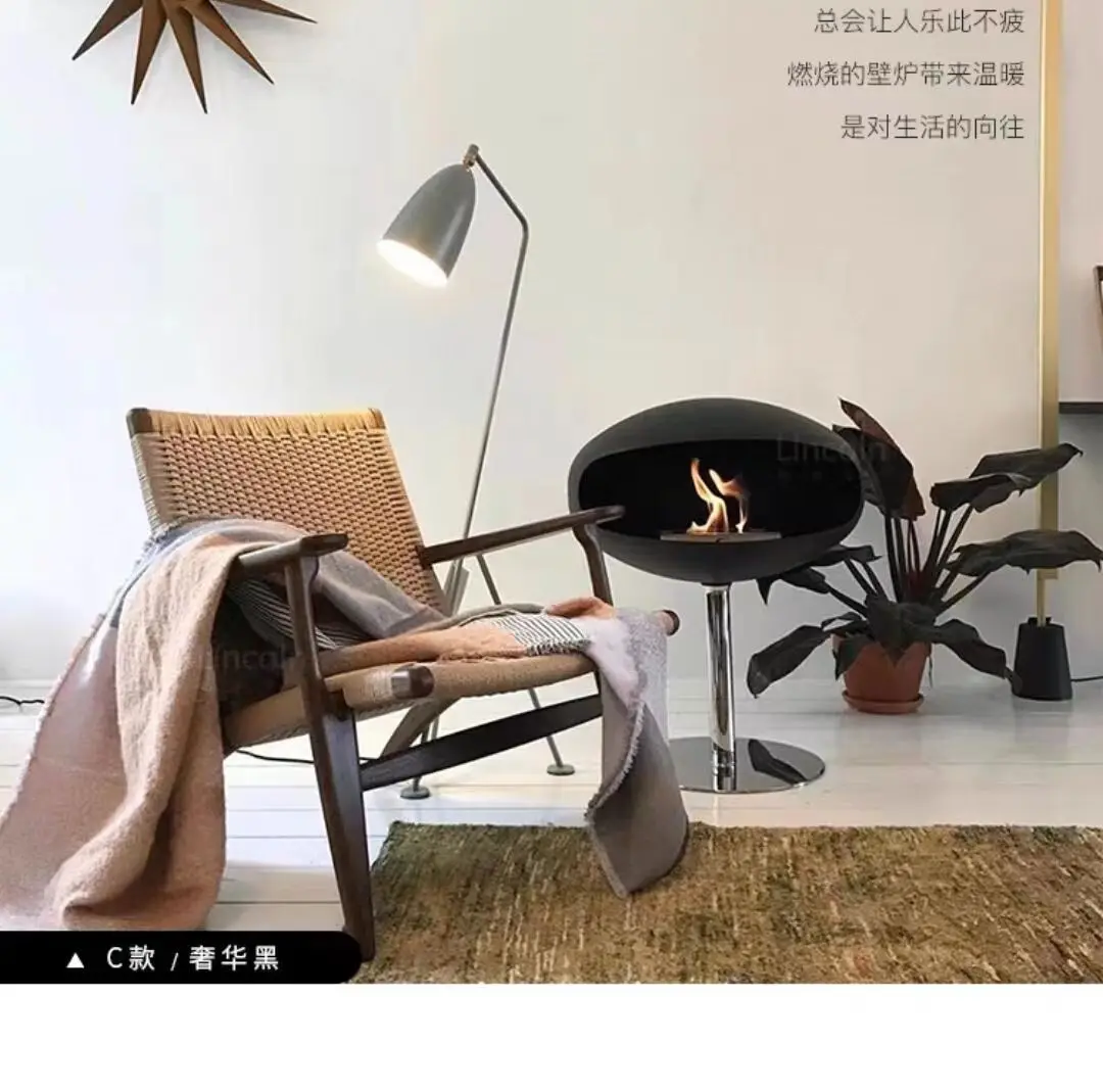 Floor-standing Decorative Fireplaces Villa Homestay Indoor Living Room Fireplace Vertical Alcohol Fireplace