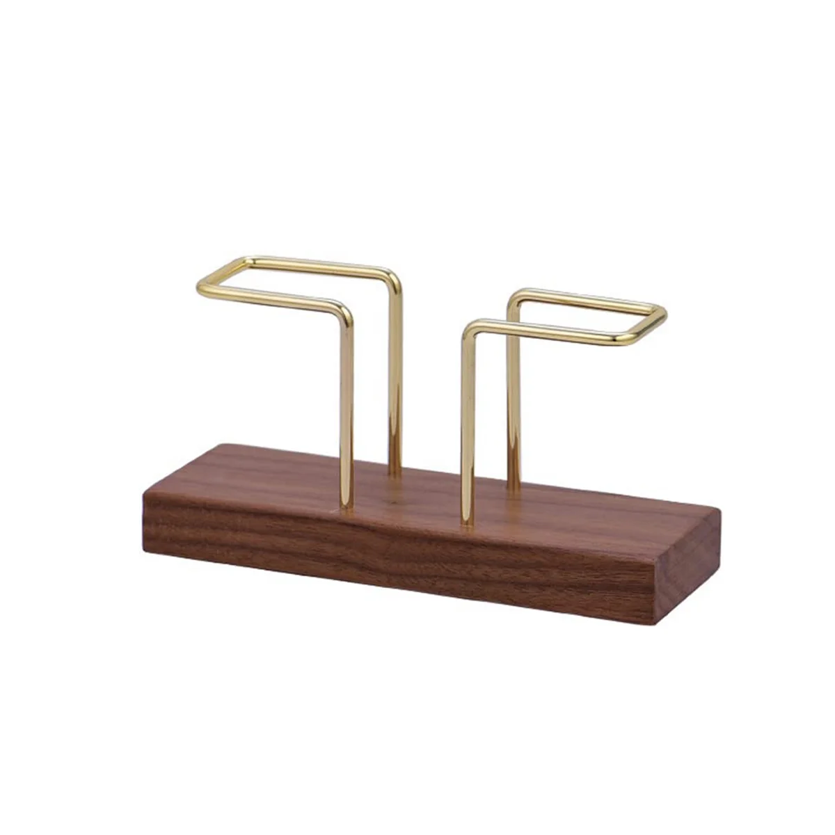 

Napkin Holder for Tables,Walnut Wood Glossy Metal Holder Separate Tissue Dispensers for Kitchen and Restaurant B