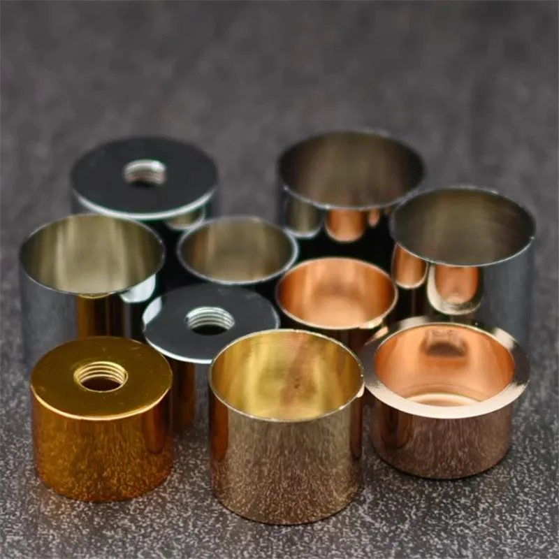 M10 living room pendant lamp glass tube sleeve head fixing piece, all brass electroplated hollow toothed lighting accessories