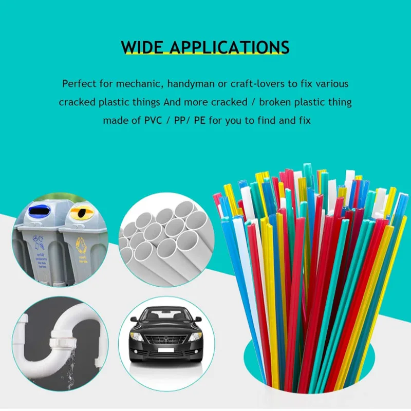20/50/100Pcs Plastic Welding Rods Set 20cm PP/PE/PVC/ABS Polypropylene Welding Sticks Car Bumper Repair Tools For Plastic Welder 5