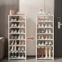 Corridor Cover Standing Coat Rack Shoe Organizer Shoe Cabinet Storage Narrow Small Shoemaker Shoerack Hanger Shoe-shelf 2