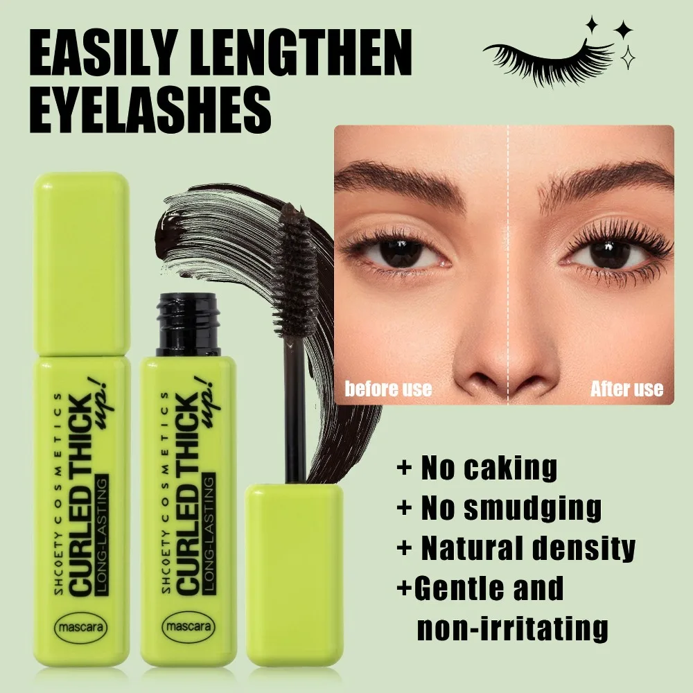 7D Waterproof Mascara Lengthens Eyelashes Extension Black Silk Fiber Natural Mascara Long Lasting Curl Thicken Big Eyes Makeup_voghion.com