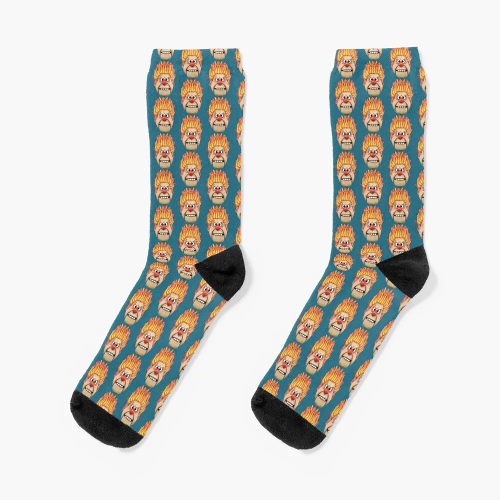 

Heat Miser Head Socks New year's cartoon soccer anti-slip Luxury Woman Socks Men's