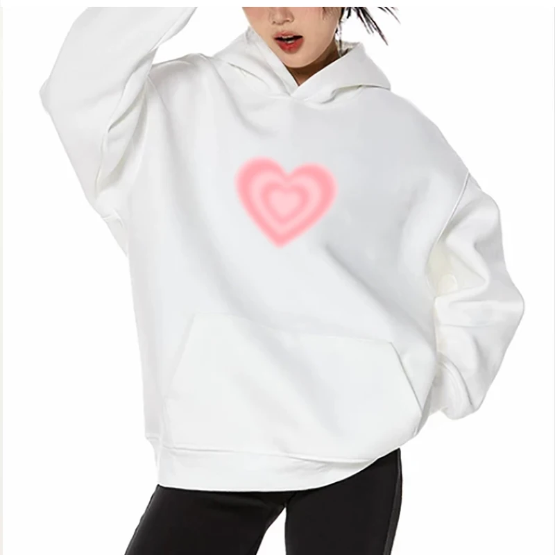 

Sweet Heart Fashion Fashion Hoodie Funny Graphic Pullover Y2k Streetwear Women Men Sweatshirt Casual Pocket Hooded Shirts