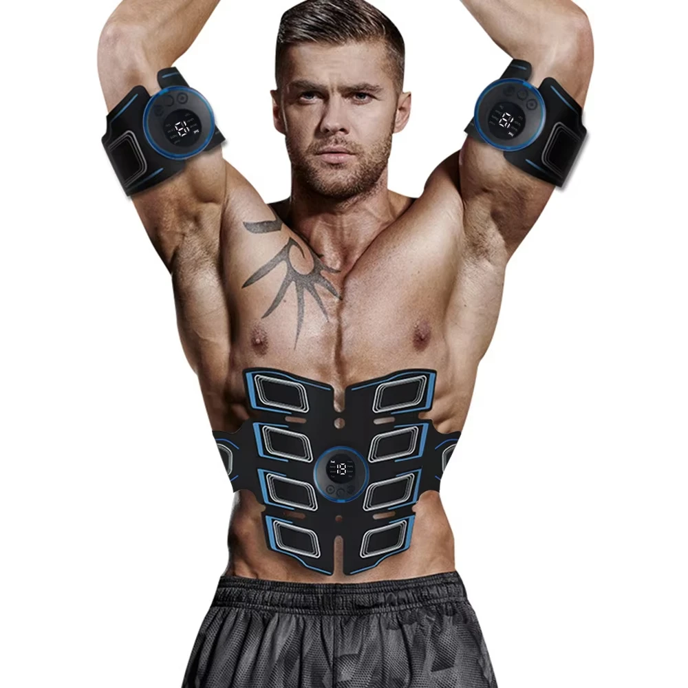 Cinturón de entrenamiento electrónico portátil recargable por USB, entrenador de músculos abdominales, masajeador de ejercicio físico para fuerza central - Imagen 3