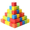 50pcs Colorful Kids Wooden Cube Building Blocks Toy Squares Stack High Game Brick Educational Toys for Boys Girls Birthday Gift 1