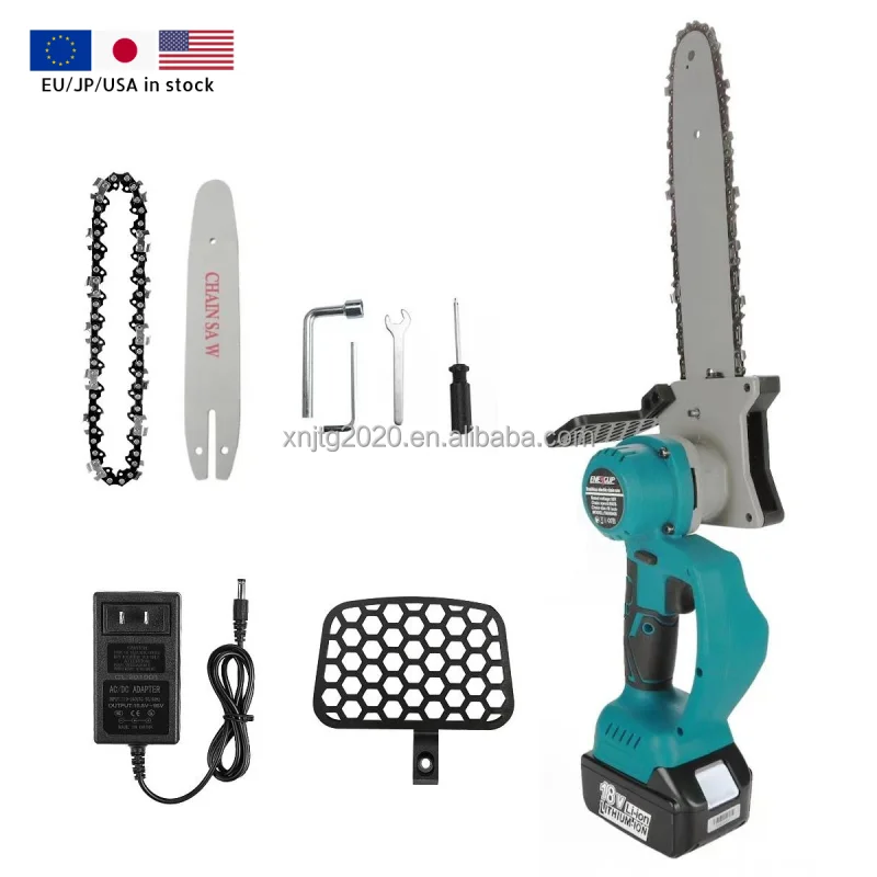 550W Mini Electric Chain Saw One-Hand Woodworking Lithium Battery Pruning Chainsaw Wood Cutter Cordless Garden Rechargeable Tool