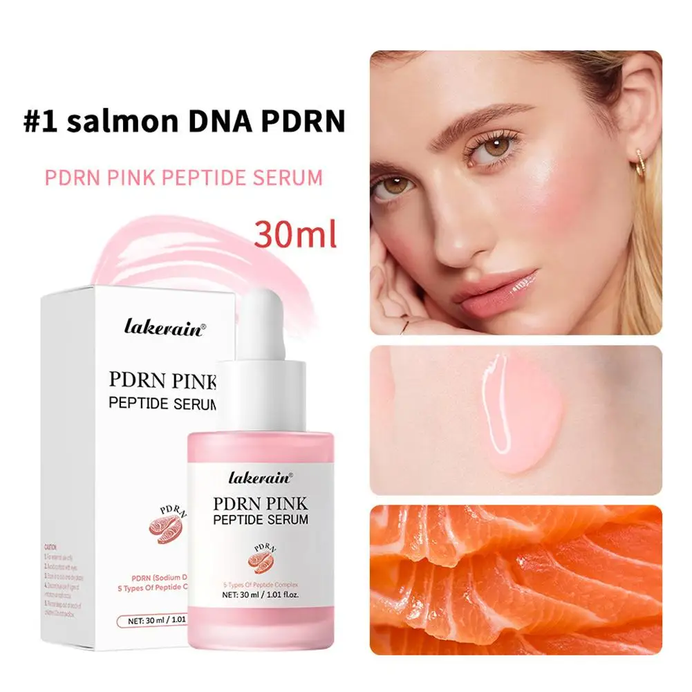 PDRN Pink Peptide Serum, 30ml Glow Skin Peptide Niacinamide Hydrating Moisturizing Firming,Uneven Skin Tone,Korean Skincare 3