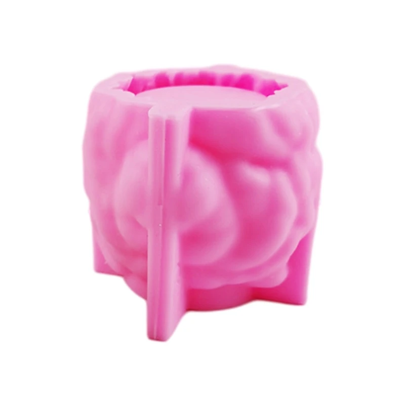 MXME Geometric Lion-Head Gypsum Silicone Molds for Making Succulent Plant Flower Pot