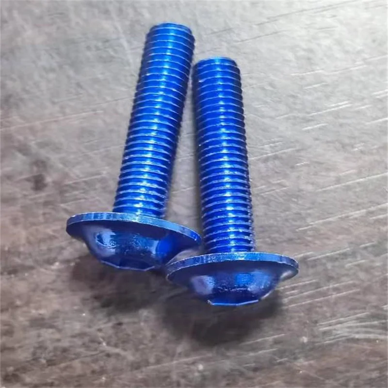 ShiZiChen 10 PCS ISO7380 Vite A Testa Bottone In Alluminio M3 M4 M5 M6 In Lega Di Alluminio Esagonale A Esagono Incassato Testa Tonda Vite Di Macchina Bulloni(Green,M5x25 - Foto 2