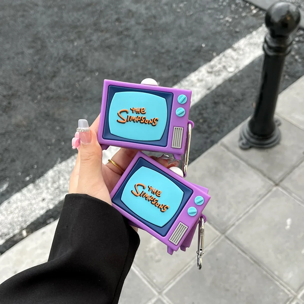 Cute Cartoon television Design high quality Silicone earphone Case