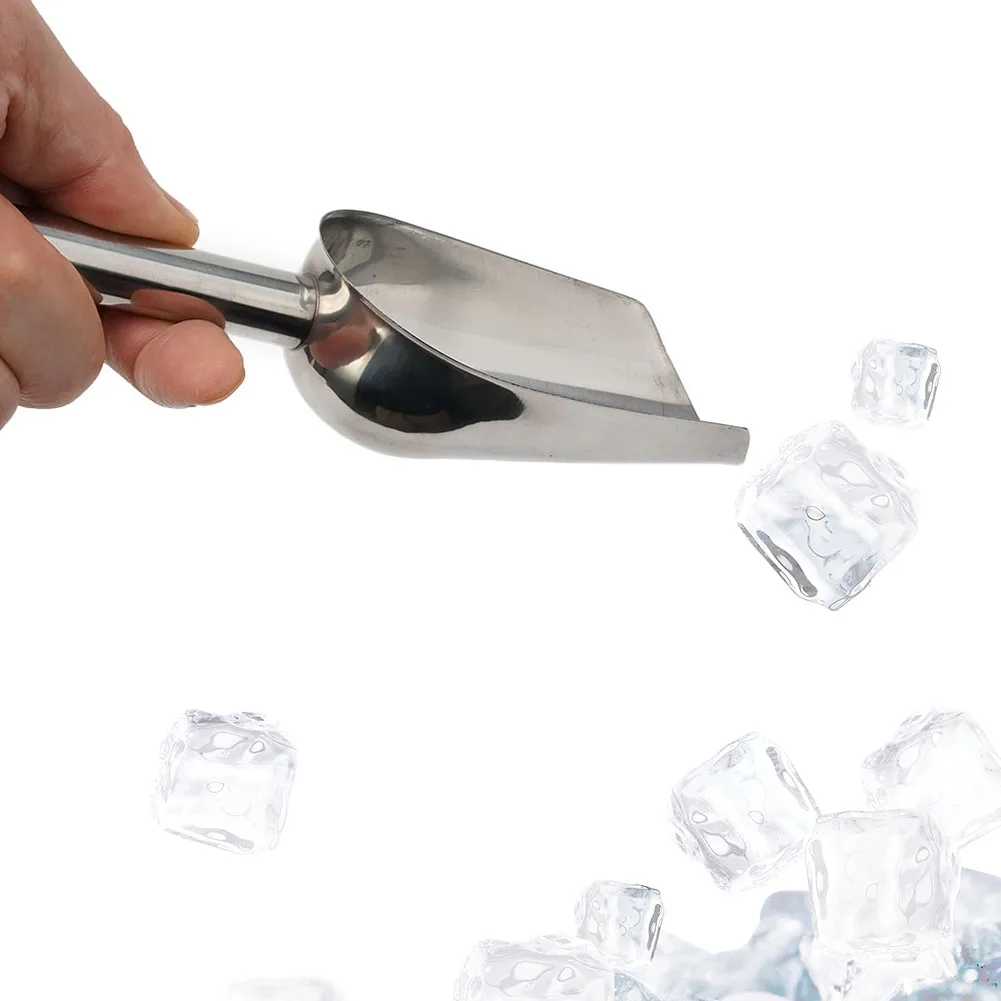 1pcs Aluminum Alloy Bar Candy Scoop Shovel Scoop Round Bar Pub Home Ice Cubes Spice Candy Flour Nut Spoon Wedding et