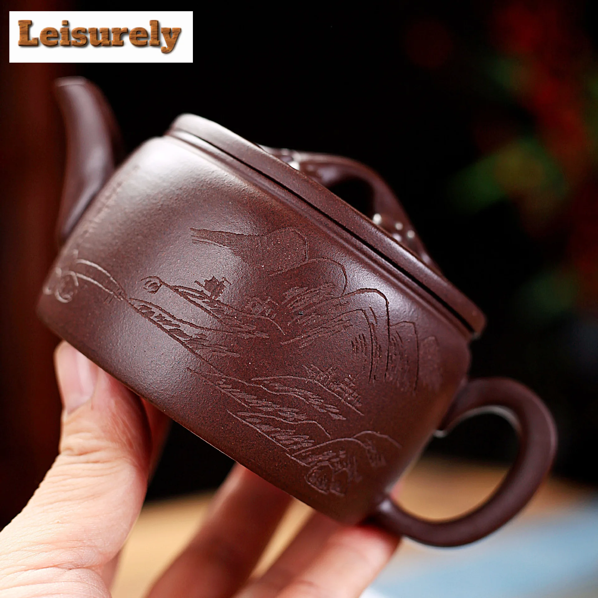 250ml Classic Yixing Purple Clay Teapots Handmade Large Caliber Pot Raw Ore Purple Mud Tea Maker Kettle Chinese Zisha Tea Set