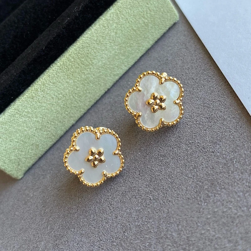 

Женские серьги из серебра 925 пробы, с цветком сливы