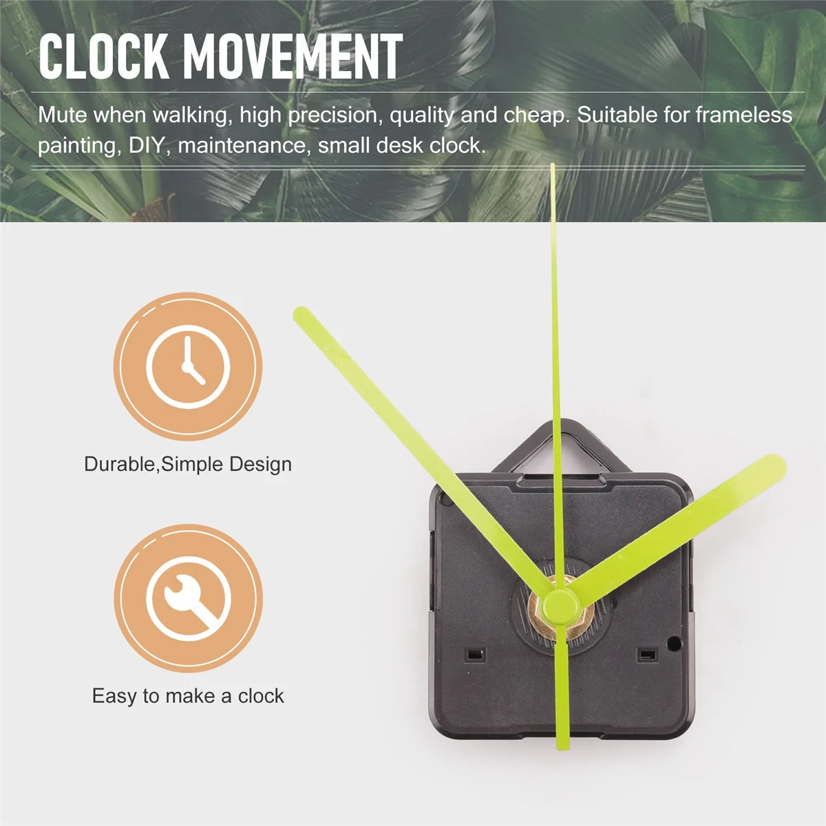 ABZV-Quartz Movement Wall Clock Movement Mechanism Silent Mode DIY Repair Replace Parts Kit Home Decorations