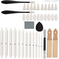 39PCS Blending Stumps and Paper Art Blenders Sketch Tools with Scrapers,Rub Sponge,Kneaded Eraser and Sandpaper Sharpeners 1