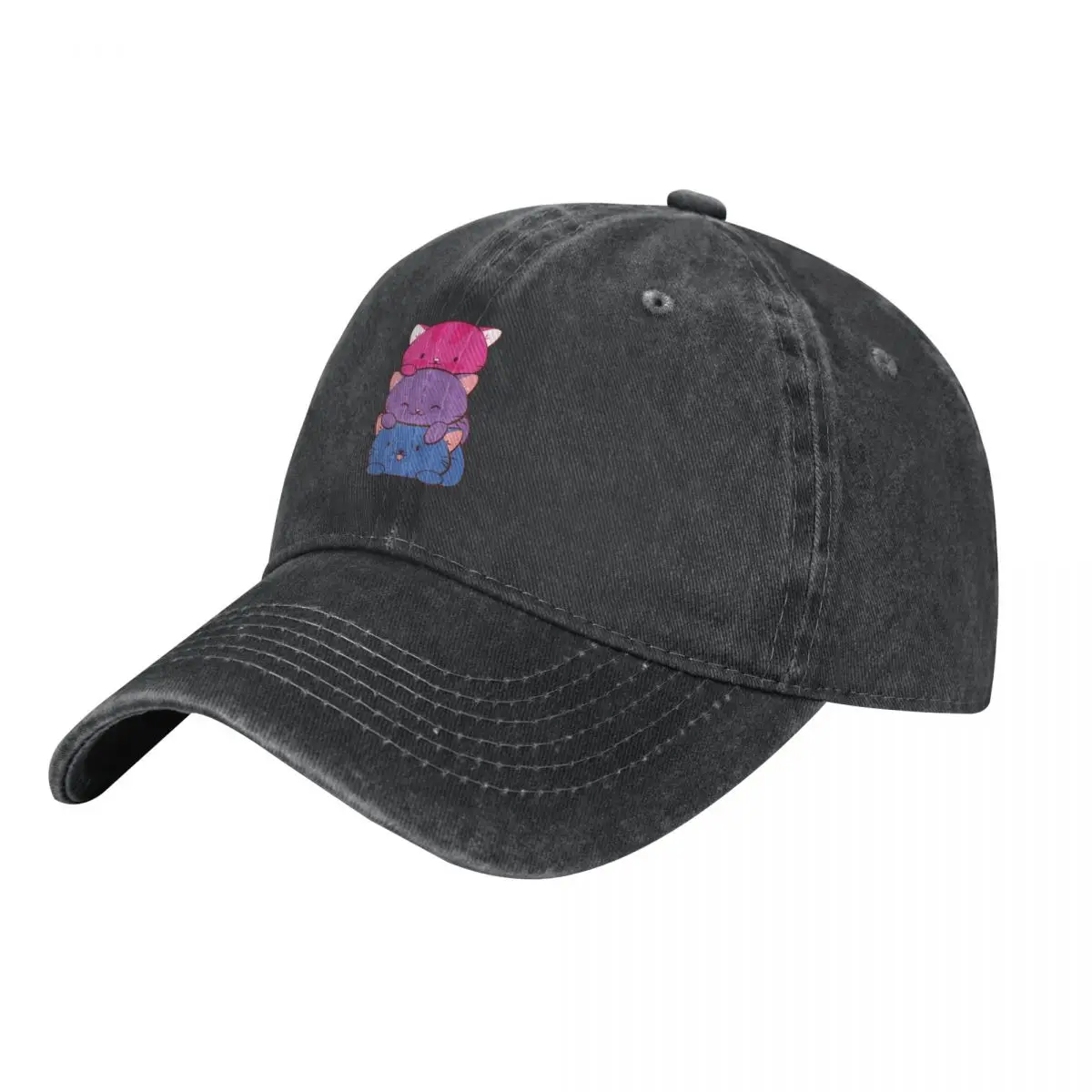 

Bisexual Flag LGBT Bi Pride Cute Kawaii Cats Cowboy Hat New Hat beach hat derby Male Women's