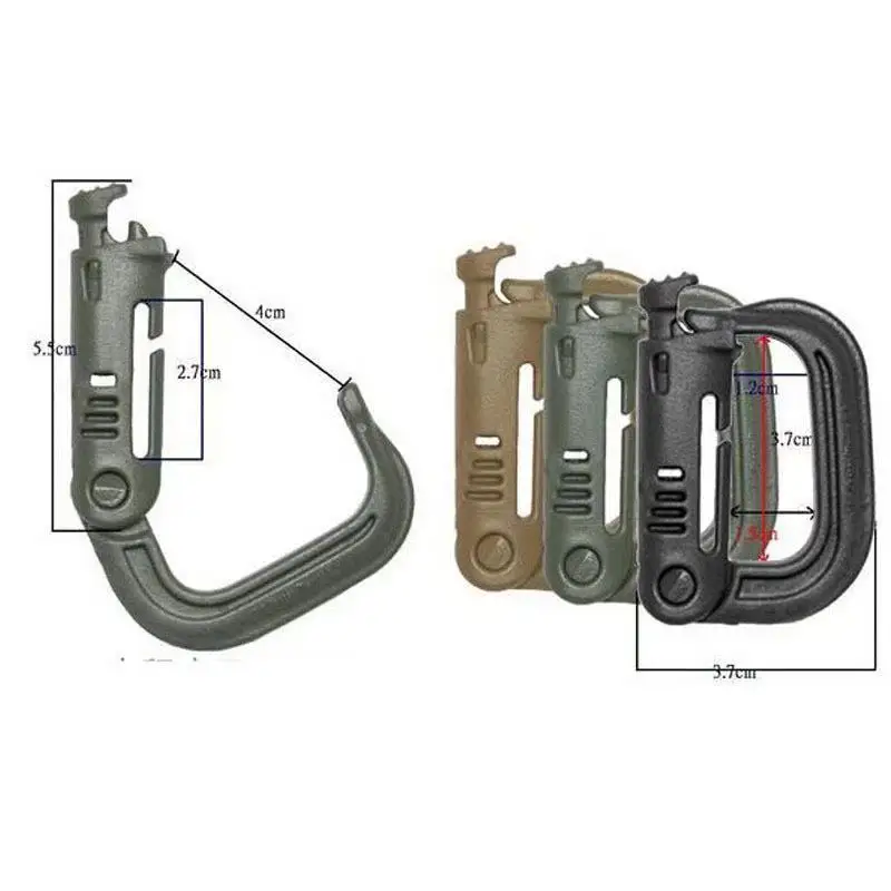 Outdoor GRIMLOC Molle Karabiner D-Verschlussring Kunststoff-Clip Schnappverschluss-Ring Karabinerhaken Schlüsselanhänger ITW-Verschluss Taschenverschluss – Detail 10