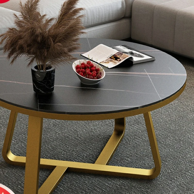 

round Tea Table Light Luxury Modern Small Apartment Nordic Small Tea Table Living Room Home Minimalist Creative Tea Table