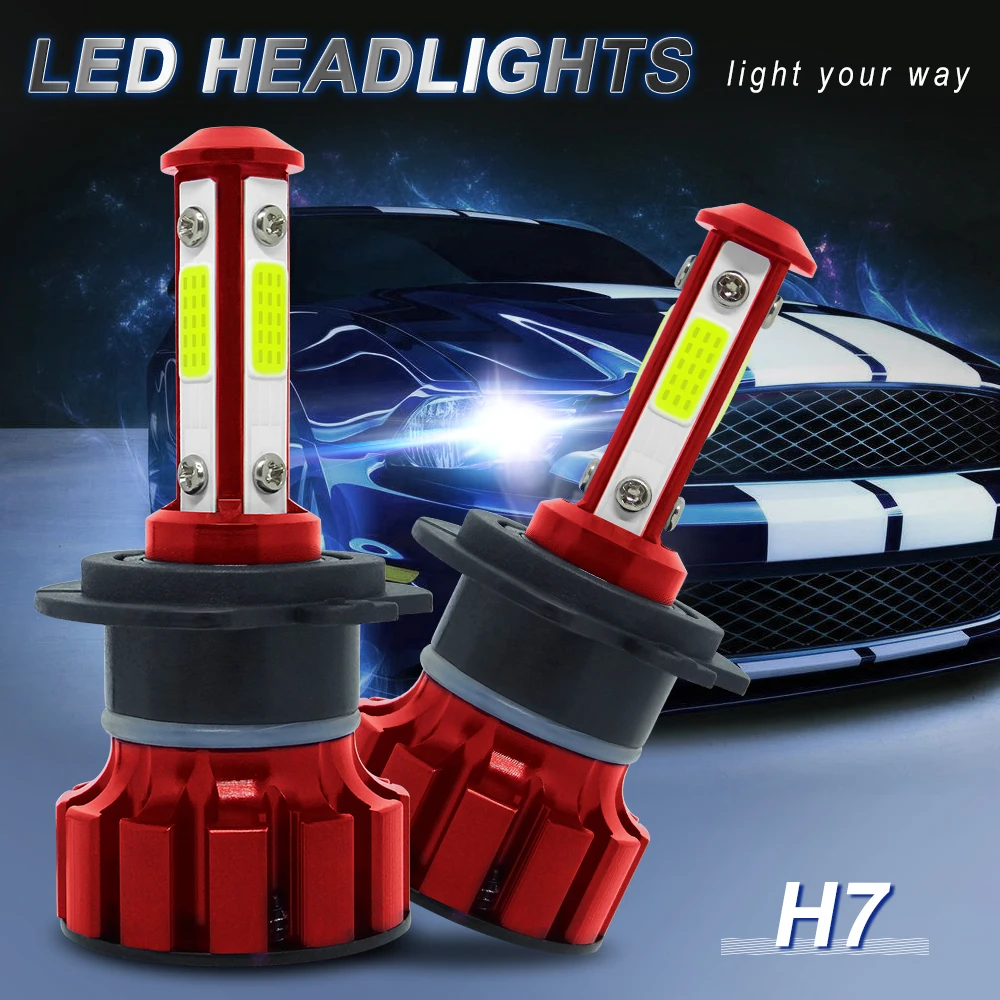 

H7 LED H4 LED H7 H11 Fanless Car Headlight Bulb HB4 HB3 5202 H9 H8 H10 9005 9006 CANBUS Mini Size COB Auto Fog Light White