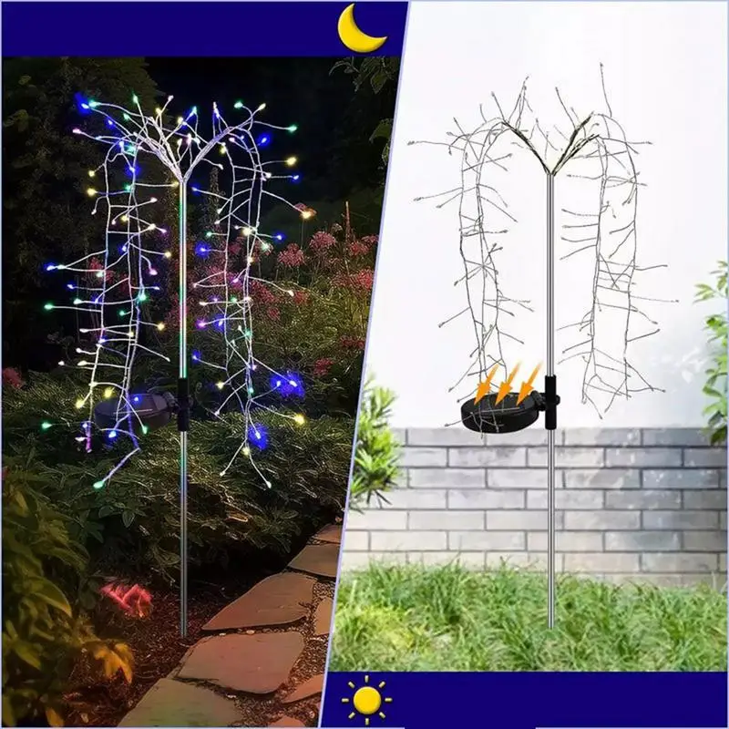 Solar Firefly Lights 160 LED Fairy Garden Lights Waterproof Decorative Landscape Lamp Swaying Solar Firefly Lights Outdoor 4