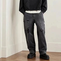 Yao Fashion ERD Luxury Casual Cargo Jeans Streetwear Loose Vintage Ripped Pants High Streetwear HipHop Unisex Trousers For Men 1