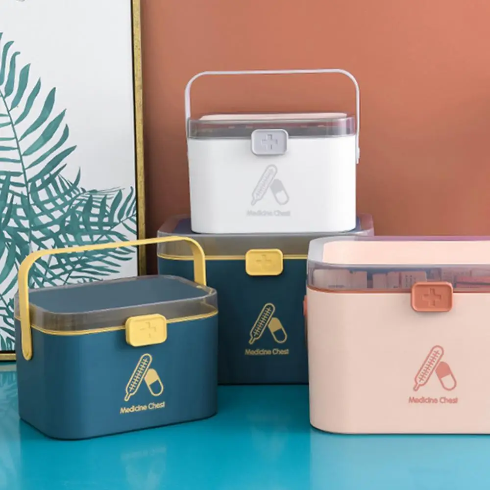 

Portable Multi-layer Home Care First-aid Medicine Box Storage Case Container