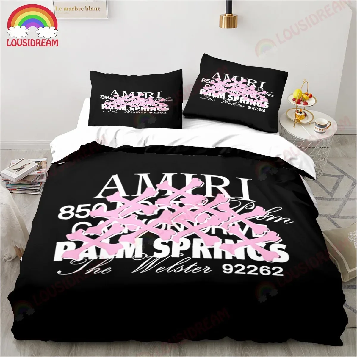 

Logo Amiris Graffiti Pattern Bedding Set Sheet King Twin Double Child Bedding Set Mircofiber or Polyester Duvet Cover Set