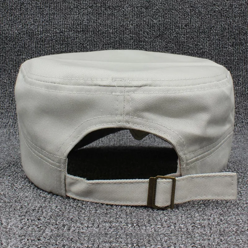 Classic Vintage Men Military Hat Adult Fashion Summer Autumn Brand Solid Adjustable Flat Top Cap For Women Z12X04 5