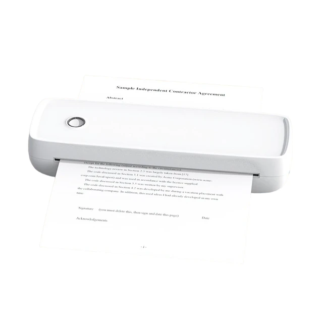 A4 Paper Portable Thermal Printer 216mm Wireless Bluetooth Printer  Compatible With Android iOS Laptop For Travel Office - AliExpress