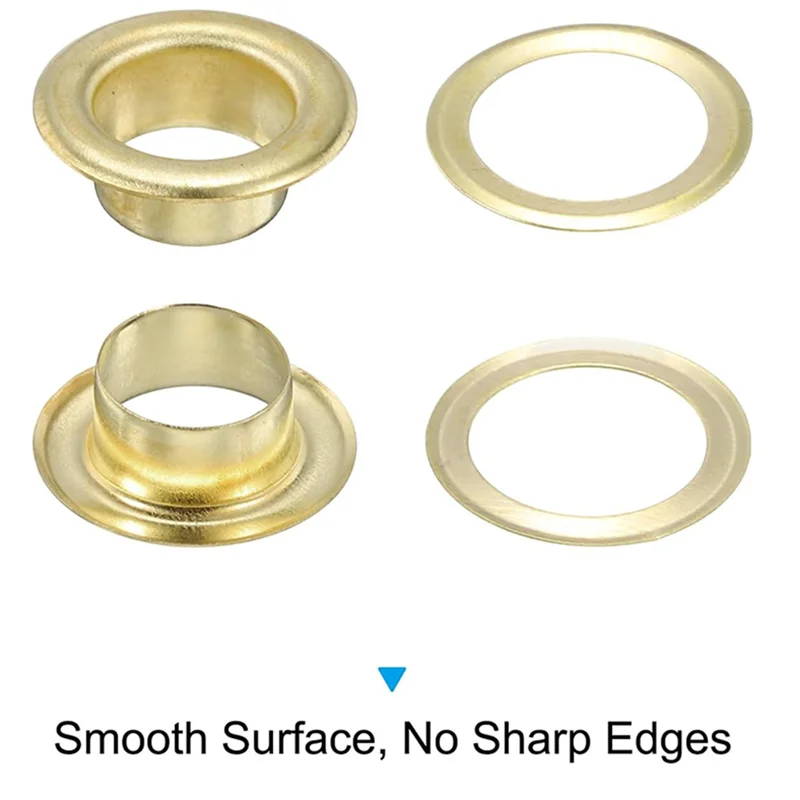 100Pcs Grommet Eyelets Tool Kit For Shoes Clothes Leather Fabric Belt DIY, Gold,Silver,Gunmetal,Bronze-AC82