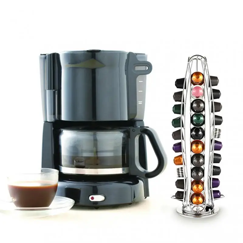 Girevole Nespresso Vertuo Line Coffee Pod Holder Display Capsule Rack Tower Storage Scaffali 40 Tazze Capsule Accessori Per Caffè