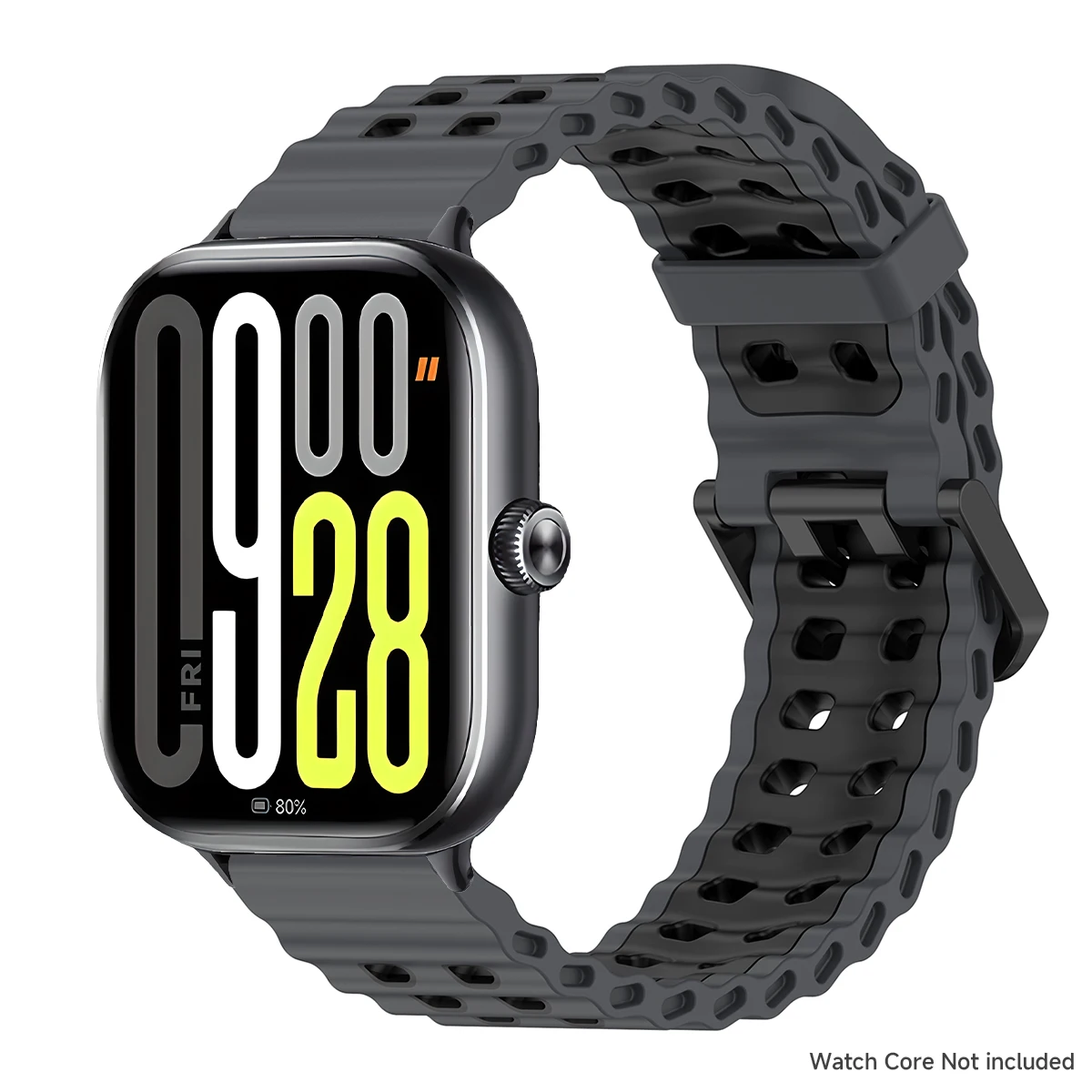 Two-Tone Breathable Silicone Sport Wristband Strap
