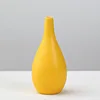 Porcelain Yellow Color Flower Vase Decoration Living Room Flower Arrangement Container Hydroponics Vase Plant Pot Gardening Art 3