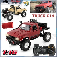 WPL C14 RC Car 1:16 2.4G 2CH 4WD Mini Off-road RC Semi-truck with Metal Chassis / TPR Tires / 15km/h 1/16 Rc Truck Cars 1