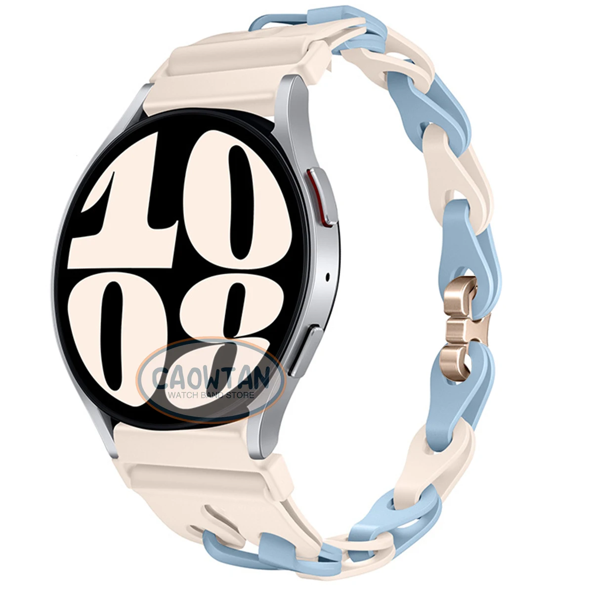 Stylish Silicone Chain Strap for Smartwatches - Multiple Sizes Available