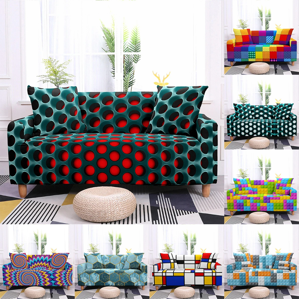 Covers Sofas Cover Sofa Geometric Print Sofa Cover Cover Room