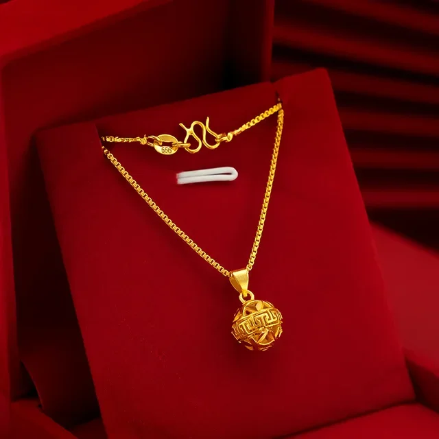 24K 9999 Real Gold Yellow Gold Small Hydrangea Pendant, Ideal for Jewelry Lovers