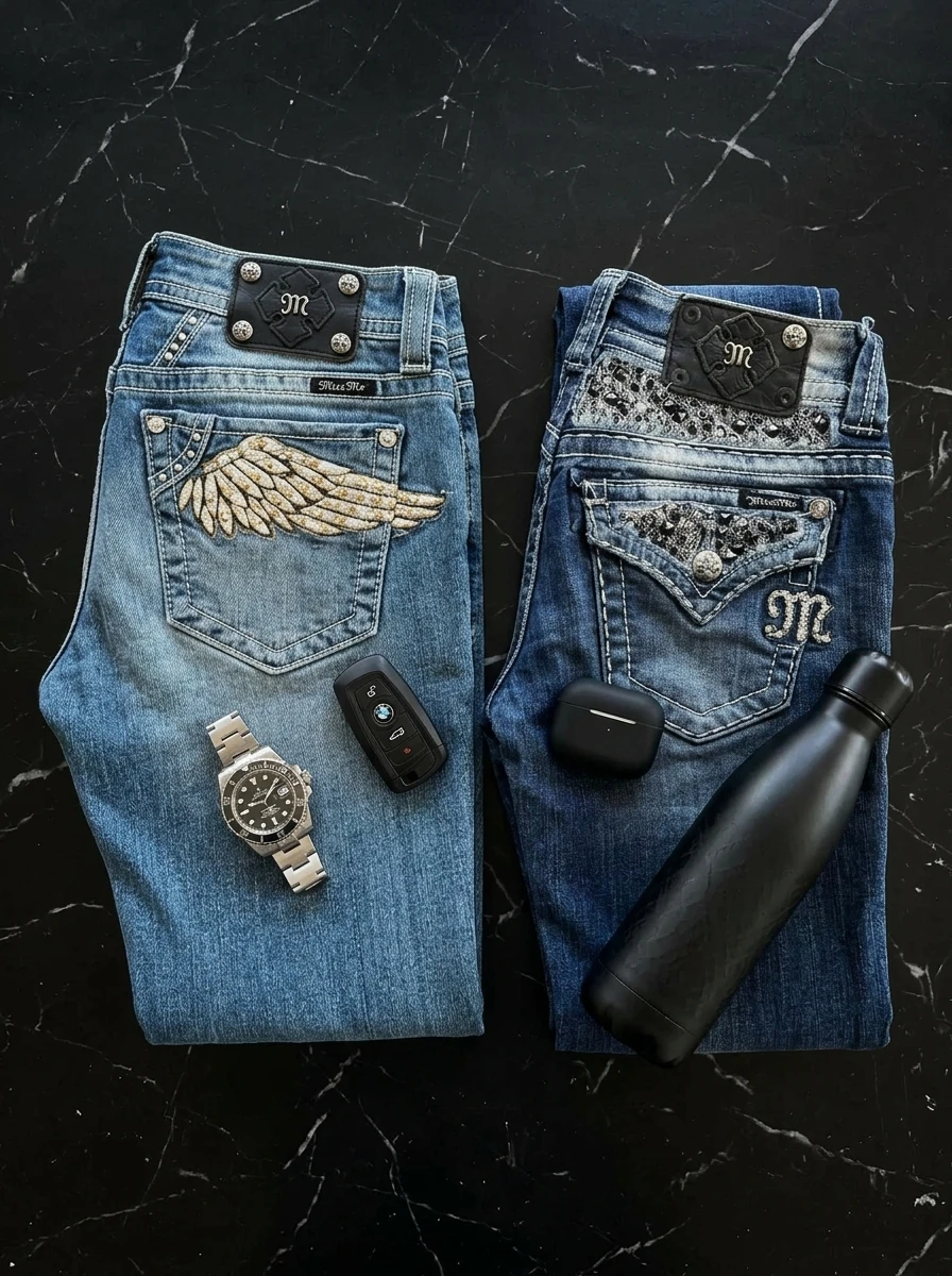 고딕 레트로 여성 청바지 Y2K 패션 캐주얼 천사 날개 라인스톤 배기 청바지 하..