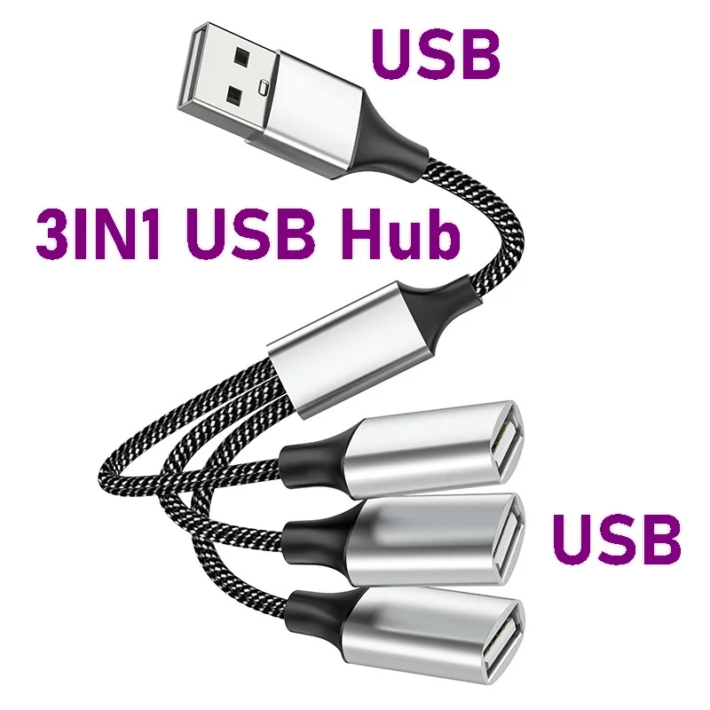 Estensioni hub USB multiporta Hub tipo C a 4 porte Splitter USB Trasmissione dati veloce Adattatore OTG per PC Computer portatili MacBook