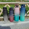 1 Liter Large Capacity Sports Water Bottle Leak Proof Colorful Plastic Cup Drinking Outdoor Travel Portable Gym Fitness Jugs 2
