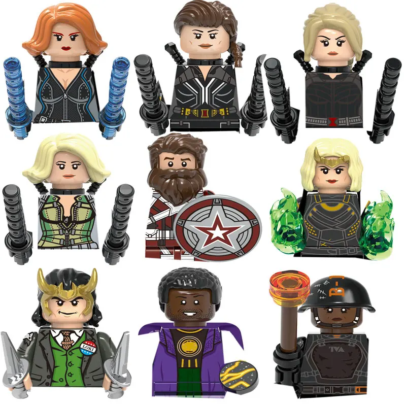 Disney Superhero Series Building Blocks Superhero Thor Hawkeye Venom Thanos Vision Falcon Action Figures Anime Bricks Regali Per Bambini