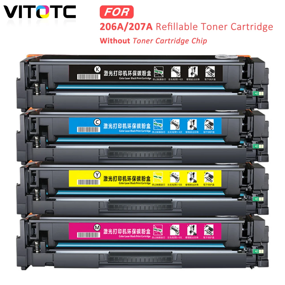 Compatível 207a W2210a W2211a W2212a W2213a Cartucho de Toner para hp Color Mfp a Laser Pro M255 M255dw M255nw M282nw M283fdw M283fdn