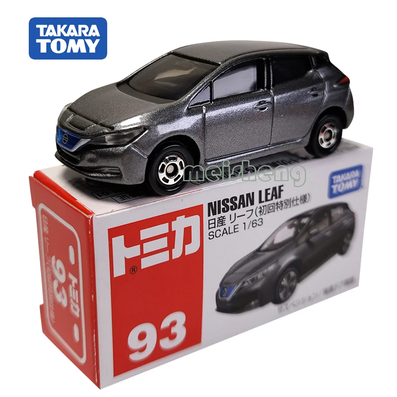 TAKARA TOMY TOMICA Scale 1/63 Nissan Leaf 93 Alloy Diecast Metal Car Model Vehicle Toys Gifts Collections takara tomy tomica scale 1 65 toyota camry sprots subaru wrx s4 sti alloy diecast metal car model vehicle toys gifts collections