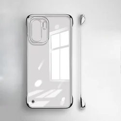 Ultra - Thin Plating Frameless Transparent Shockproof Hard Phone Case for Oneplus Ace 6 (Silver)