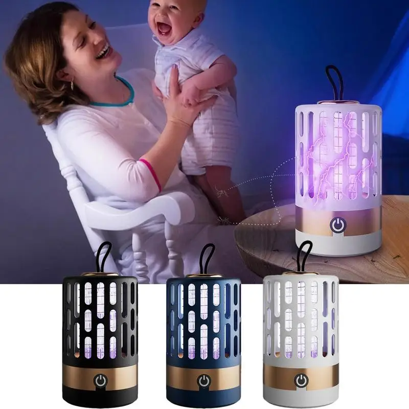 Fly Zapper Indoor Anti Zanzare Elettrico Usb Killer Portatile Ricarica Usb Fly Trap Fly Zapper Swatter Con Lampada Viola