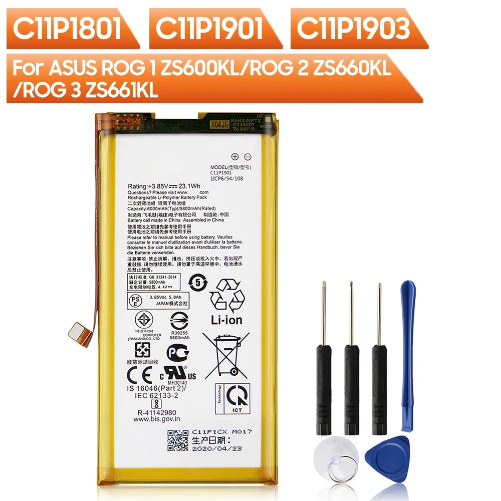 

NEW Replacement Battery C11P1801 C11P1901 C11P1903 For ASUS ROG Phone ZS600KL ROG Phone 2 ZS660KL ROG Phone 3 ZS661KL