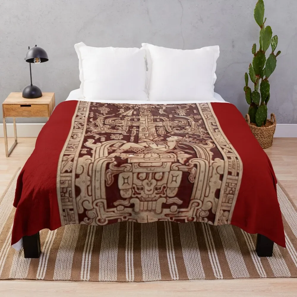 

King Pakal Throw Blanket Retros Decorative Throw Blankets