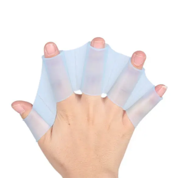 Swimming Finger Fins Learning Swimming Pool Gear Finger Wearing Hand Mesh Fins Row Training Diving Gloves Pool Paddle swimming gloves,swimming paddles