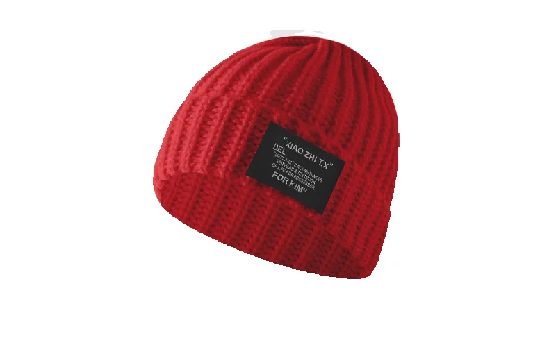 Studentin strickt Herbst und Winter Aussehen dicken warmen Wollhaarreifen Fried Dough Twists kalten Hut_voghion.com